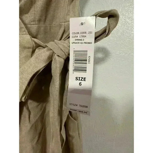 Tiana Ladies Khaki Sleeveless Jumper‎ - Picture 3 of 5